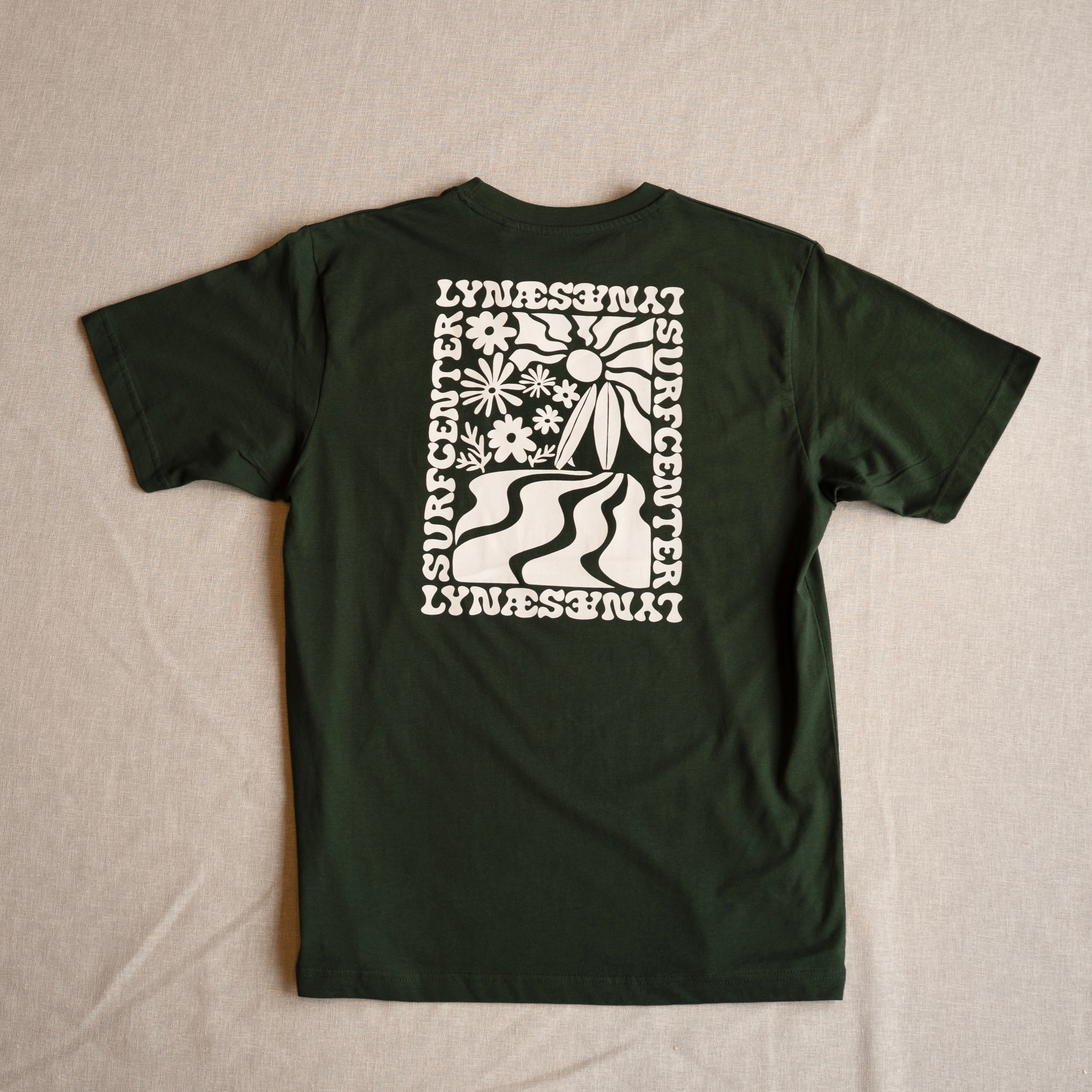 Summer View T-shirt 3.0 - Bottle Green / Hvid
