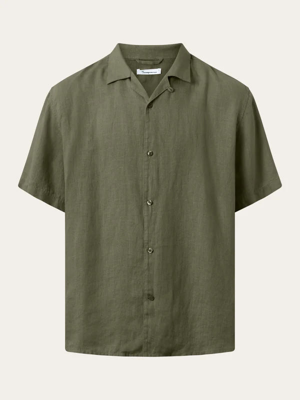 BOX FIT SHORT SLEEVED LINEN SHIRT 1068