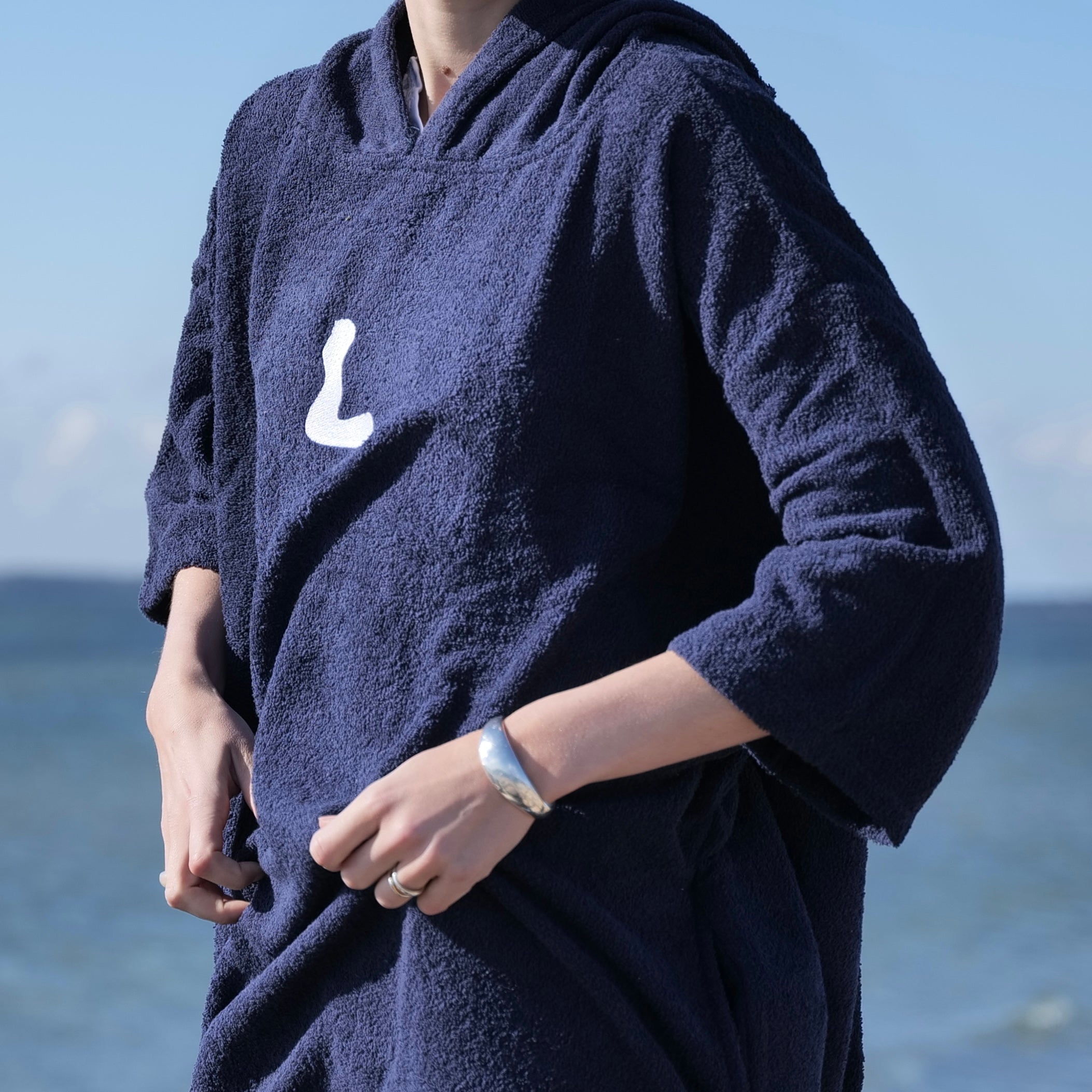 Poncho voksen - Navy