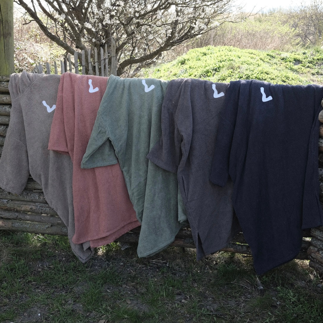 Poncho voksen - Dusty Red