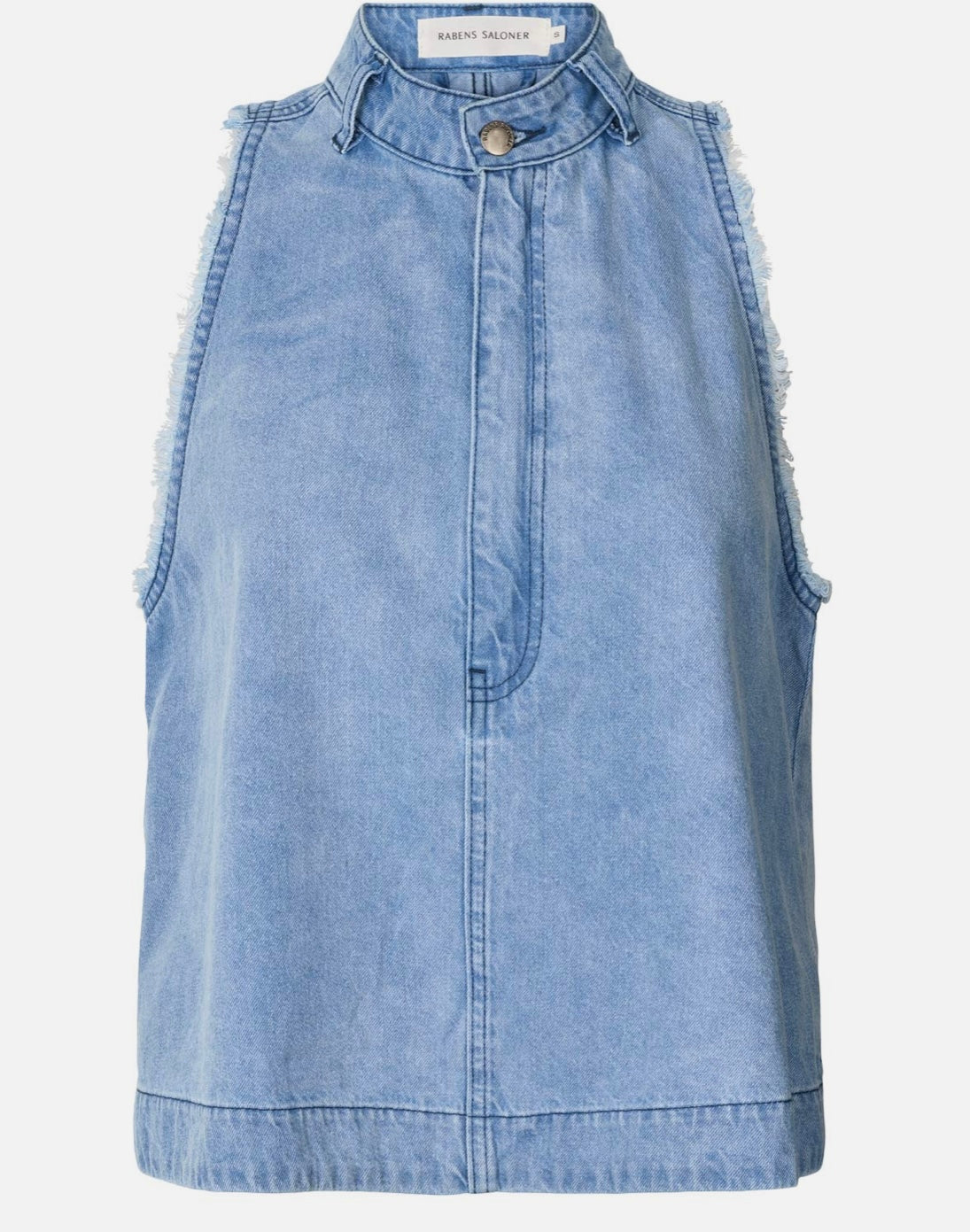 Light denim halter top