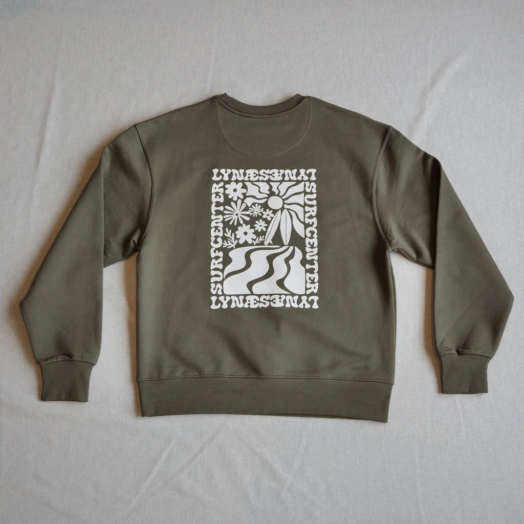 Summer View Sweatshirt 3.0 - New Army / Hvid