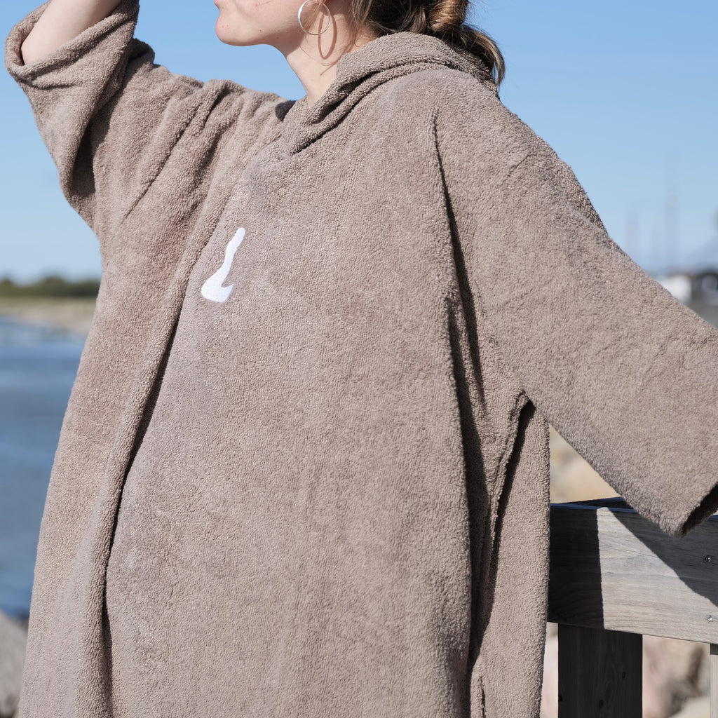 Poncho voksen - Dusty Brown