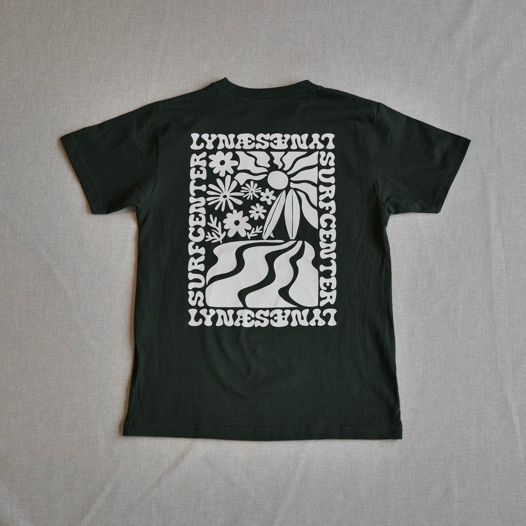 Summer View Kids T-shirt - Bottle Grøn / Hvid