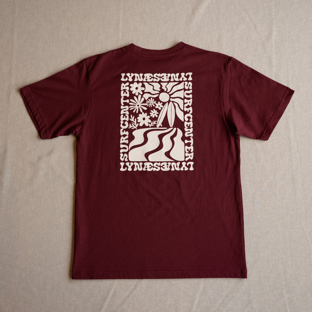 Summer View T-shirt 3.0 - Burgundy / hvid