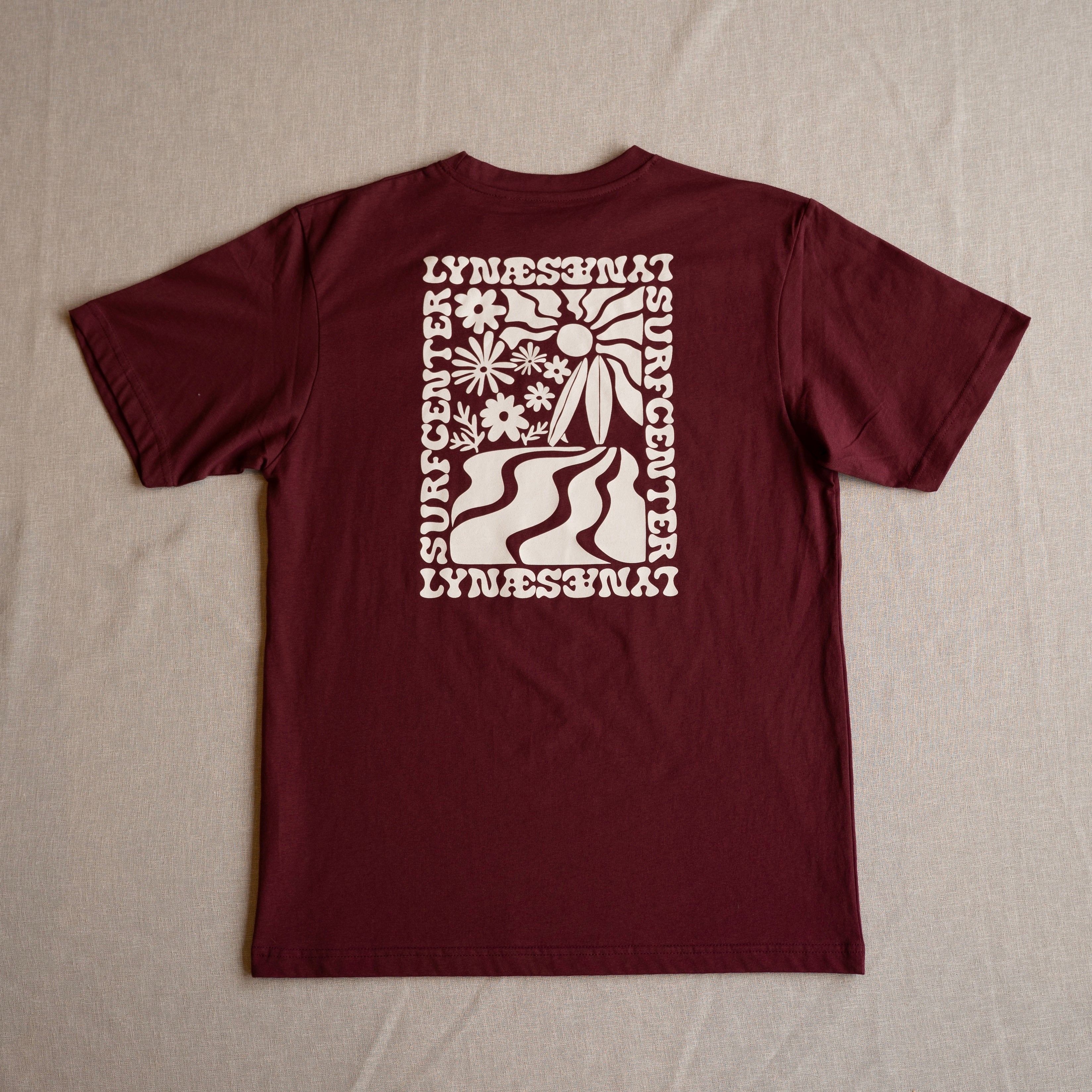 Summer View T-shirt 3.0 - Burgundy / hvid