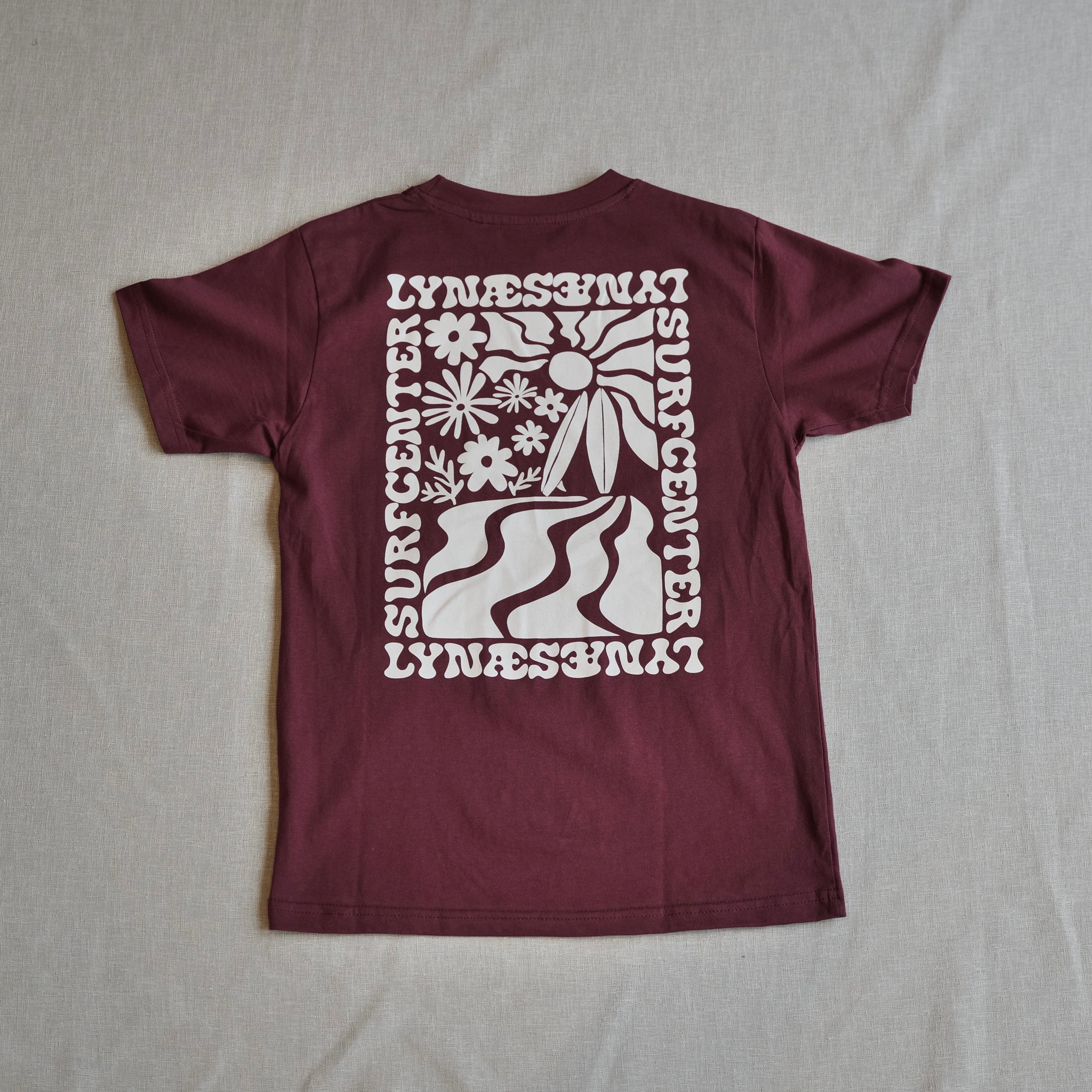 Summer View Kids T-shirt - Burgundy / Hvid