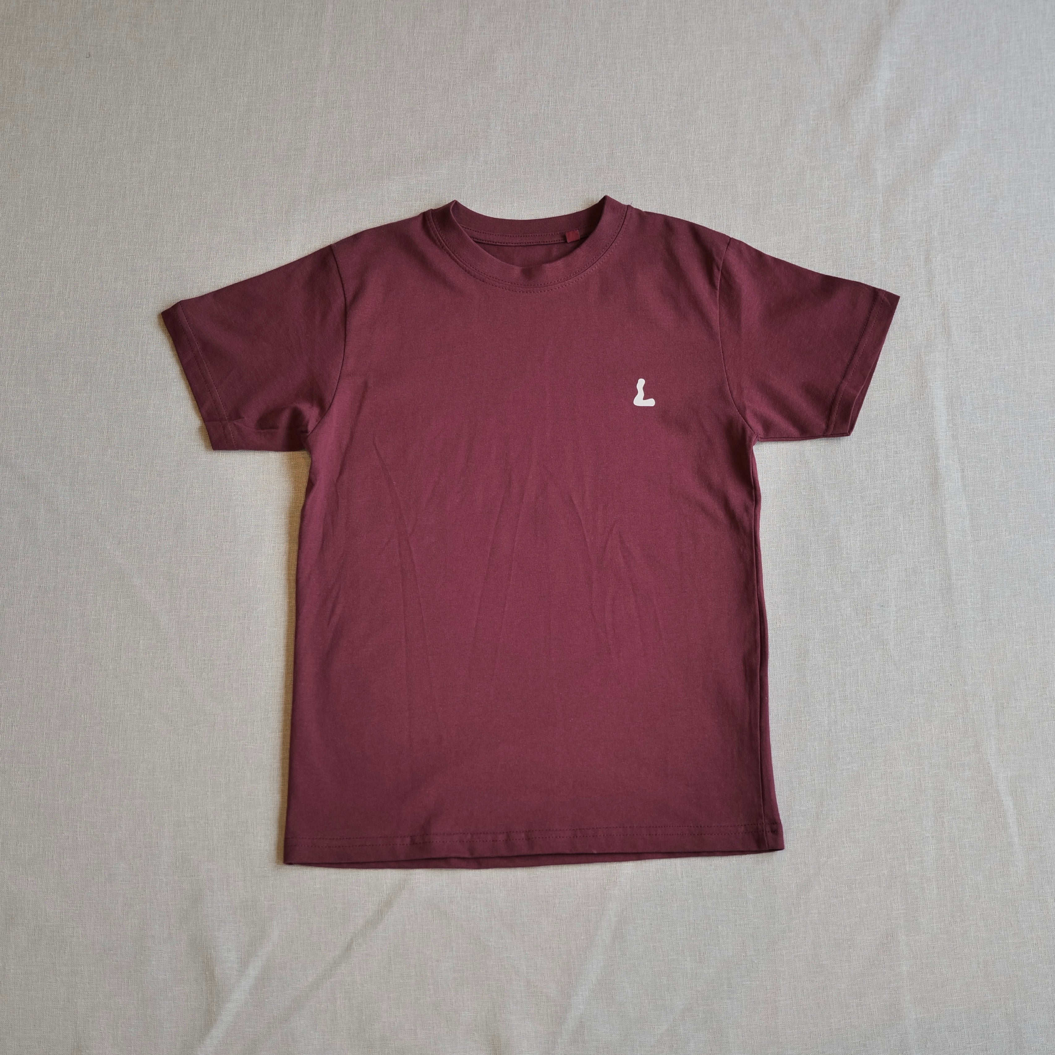 Summer View Kids T-shirt - Burgundy / Hvid