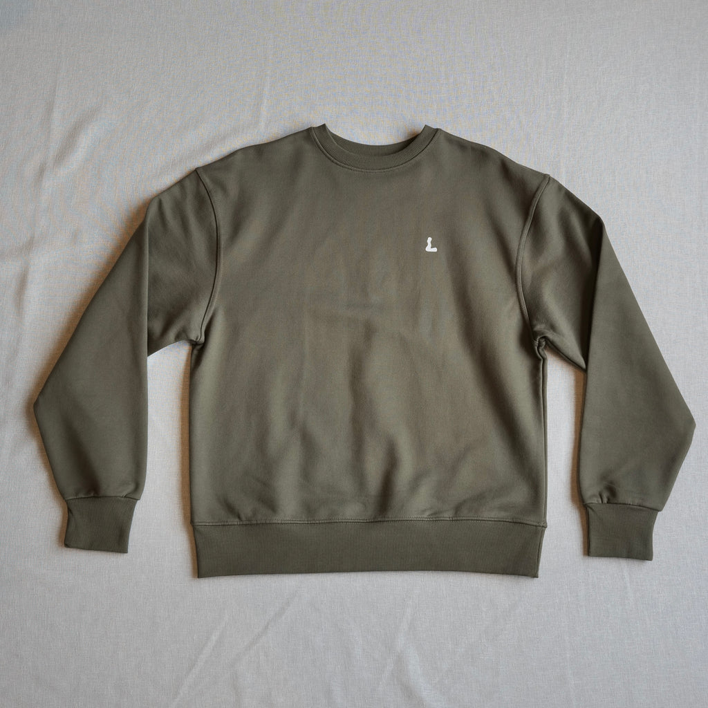 Summer View Sweatshirt 3.0 - New Army / Hvid