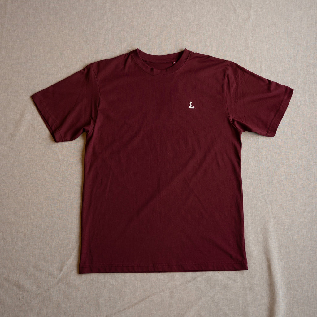 Summer View T-shirt 3.0 - Burgundy / hvid