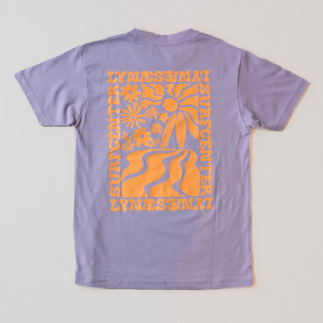 Summer View Kids T-shirt - Lilla / Orange