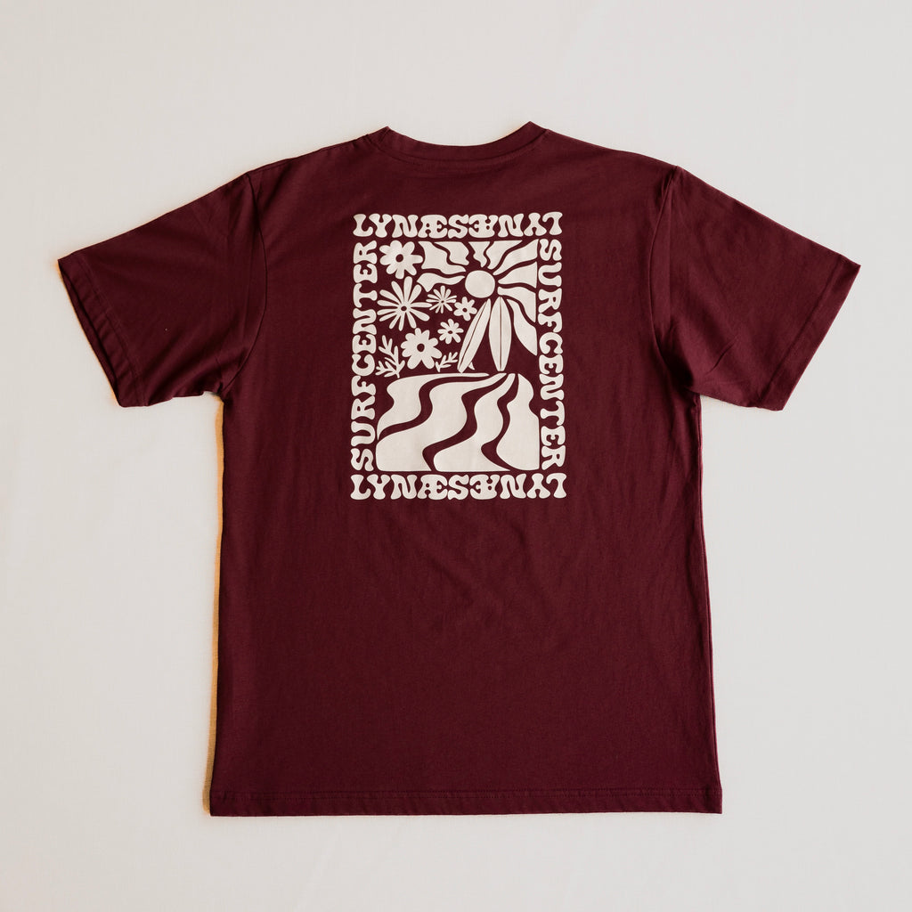 Summer View T-shirt 3.0 - Burgundy / hvid