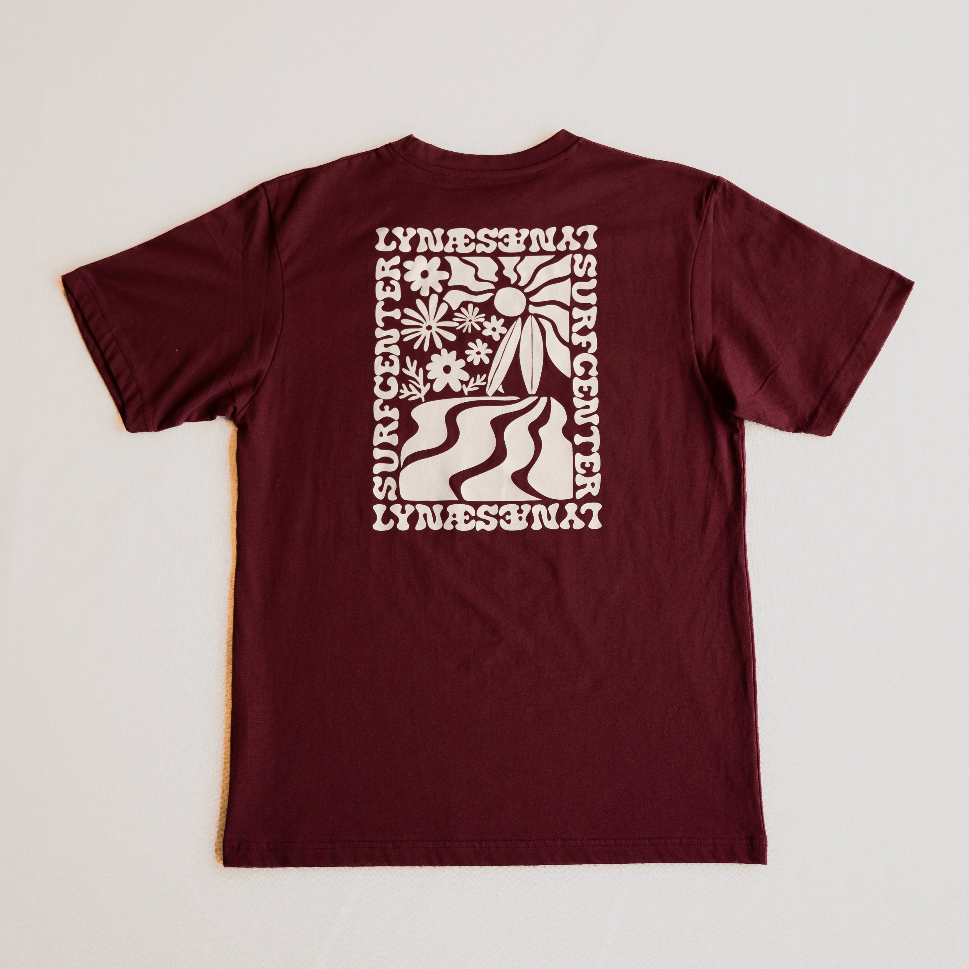 Summer View T-shirt 3.0 - Burgundy / hvid