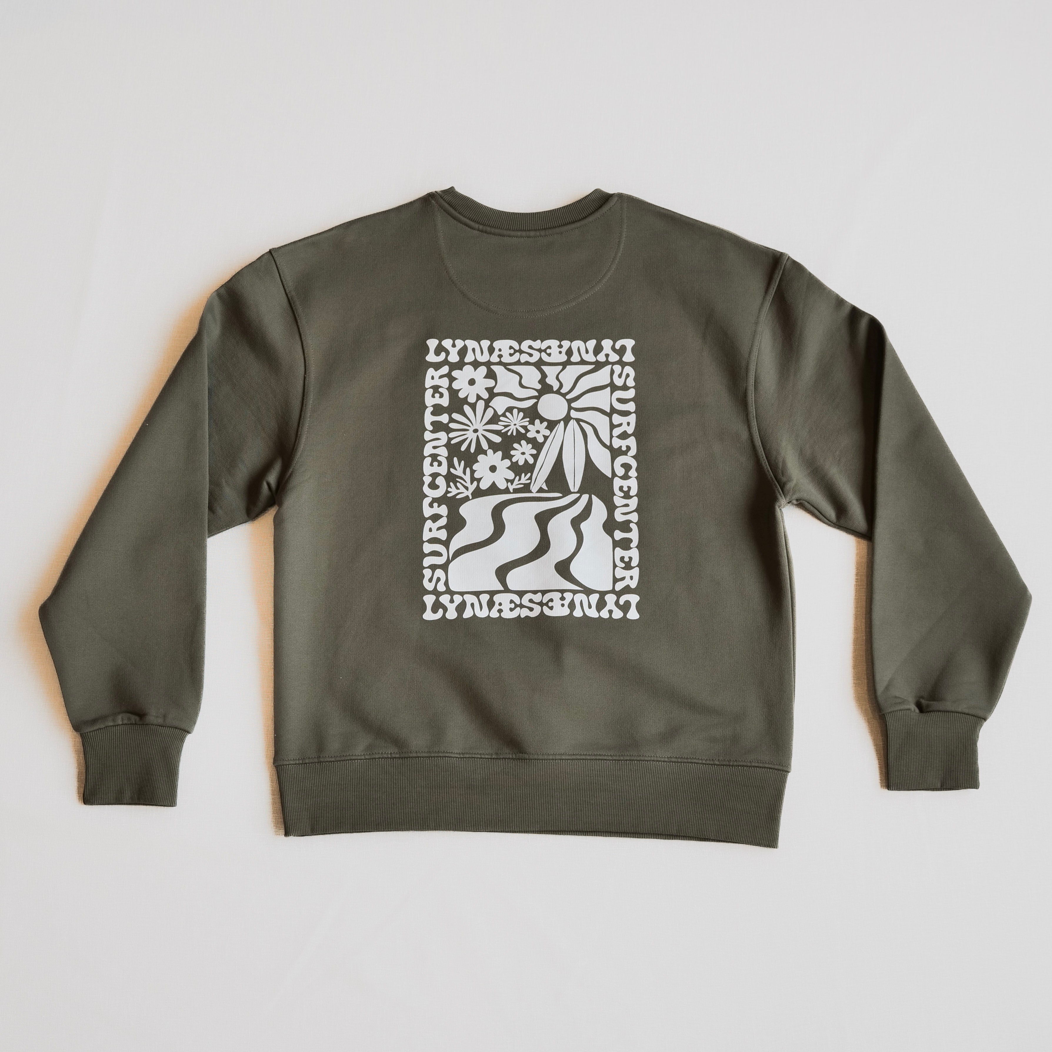 Summer View Sweatshirt 3.0 - New Army / Hvid
