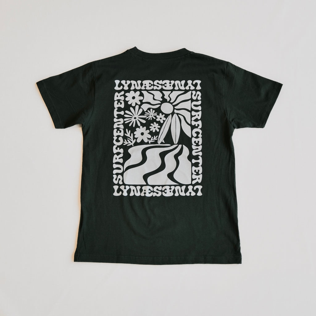 Summer View Kids T-shirt - Bottle Grøn / Hvid